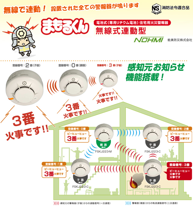 まもるくん10　無線式連動型